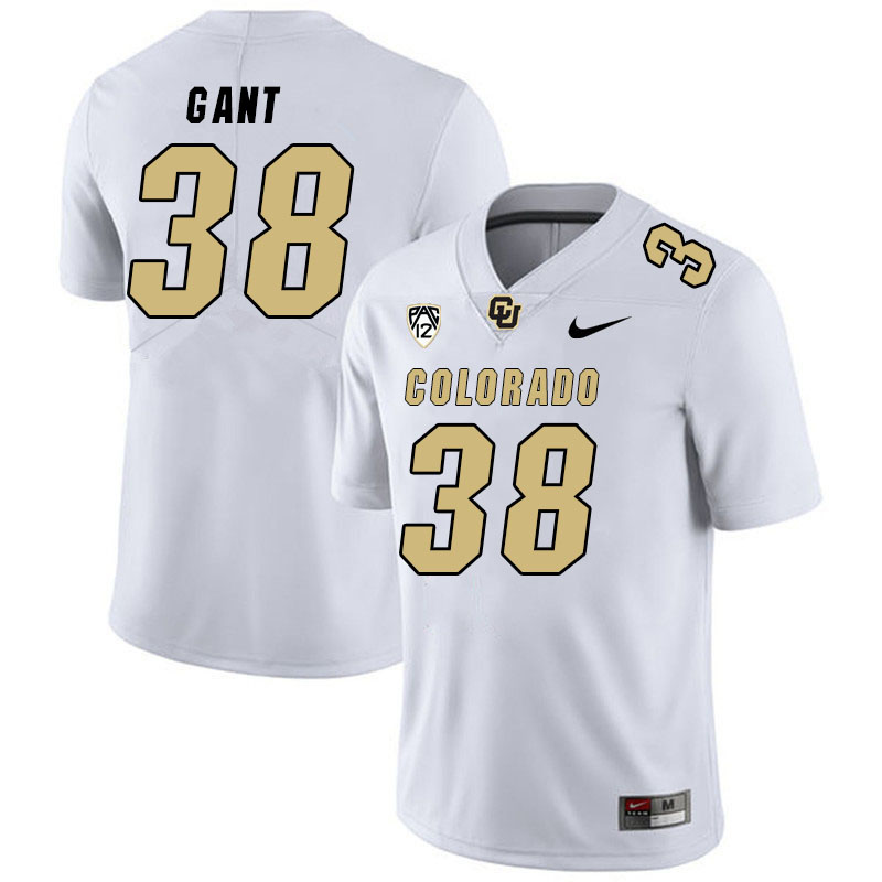 Men #38 Brendan Gant Colorado Buffaloes College Football Jerseys Stitched Sale-White - Click Image to Close